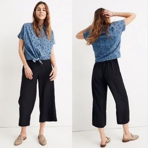 Madewell Pull On Black Culottes